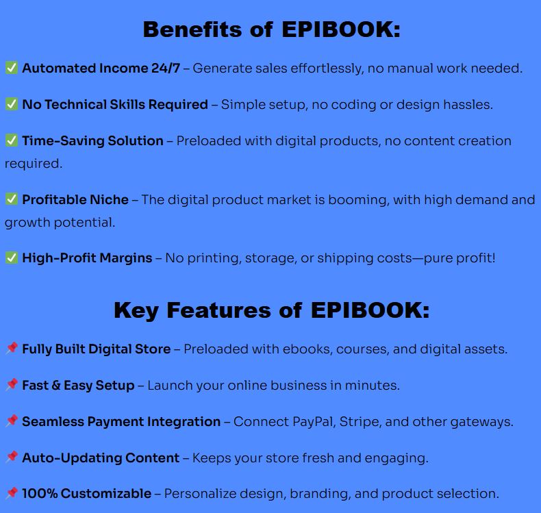 Epibook Features