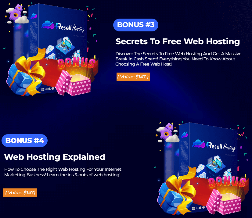 Resell Hosting Bonuses