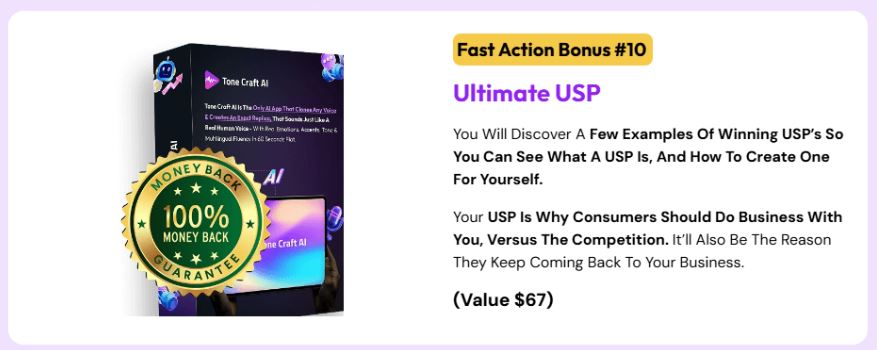 Tone Craft AI Bonuses