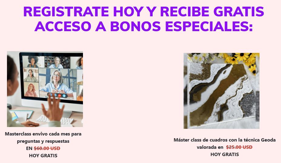 Diseña y Crea Con Resina Bonuses