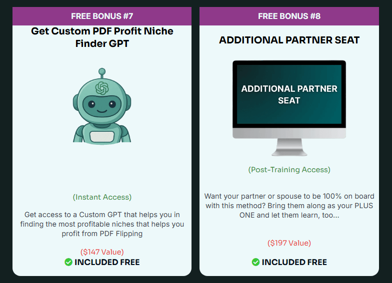 PDF Flipping Bonuses