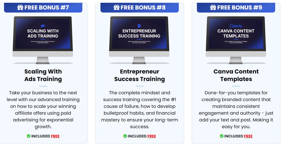 The Affiliate Automation Academy Bonuses