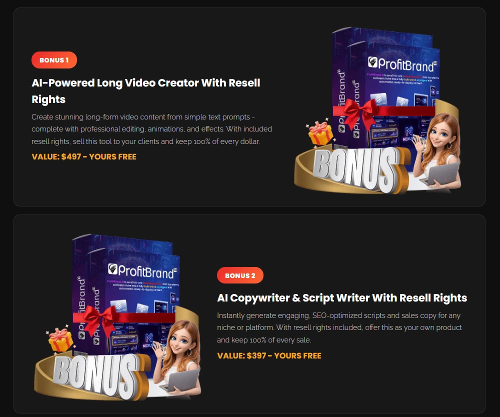ProfitBrand AI Bonuses